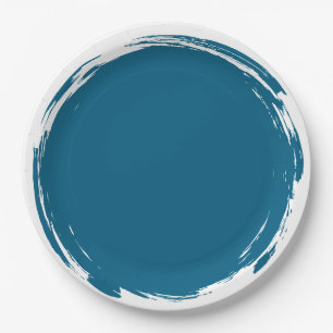 Assiettes En Carton Plaque de tache bleue
