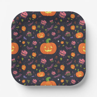 Assiettes En Carton plaque d'halloween