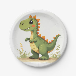 Assiettes En Carton plaque d'image de dinosaure