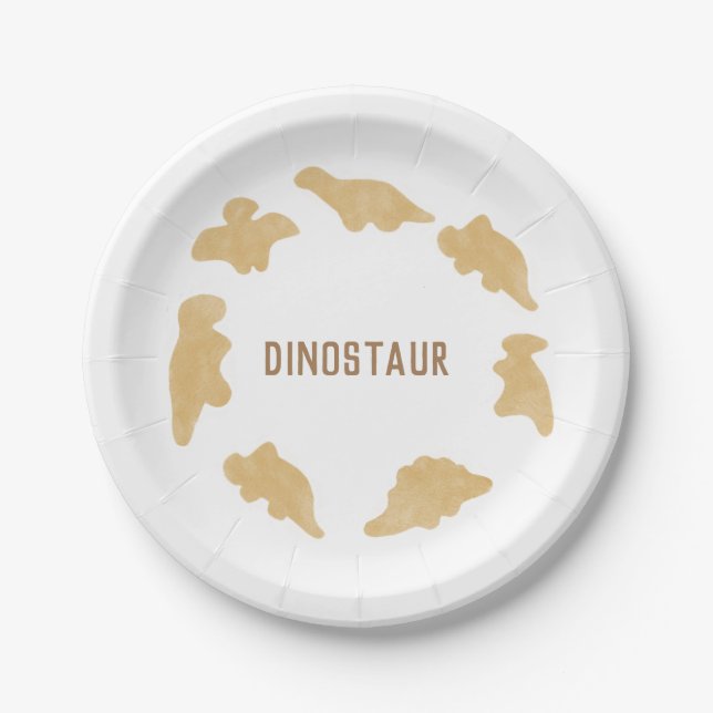 Assiettes En Carton Plaque Dino Nugget (Devant)