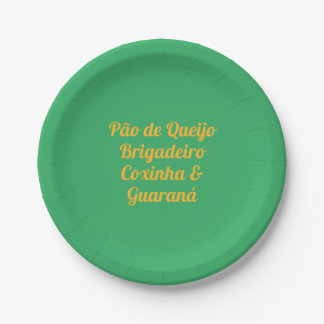Assiettes En Carton Plaque du Parti Brésilien