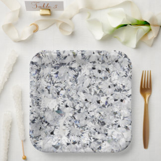 Assiettes En Carton Plaque en diamant