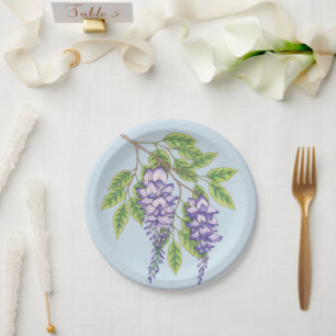 Assiettes En Carton Plaque en papier à la glycine