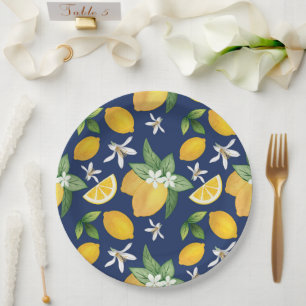 Assiettes En Carton Plaque en papier citron Amalfi
