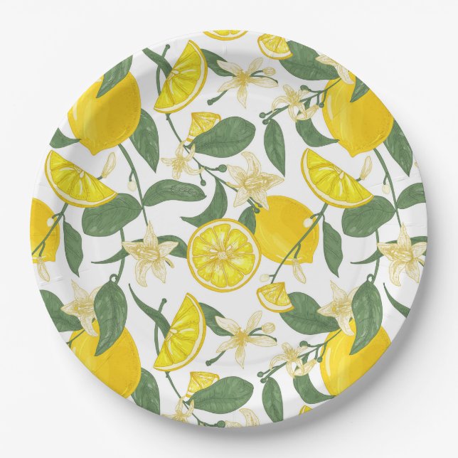 Assiettes En Carton Plaque en papier Citrus (Devant)