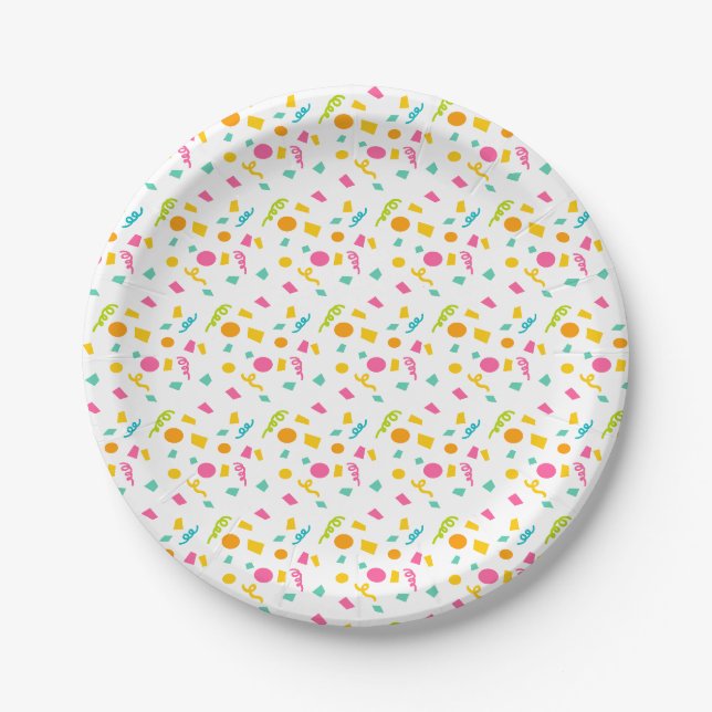 Assiettes En Carton Plaque en papier Confetti (Devant)