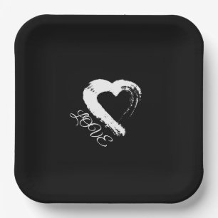 Assiettes En Carton Plaque en papier de coeur de lune