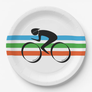 Assiettes En Carton Plaque en papier de course à vélo
