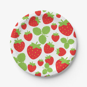 Assiettes En Carton Plaque en papier de fraises