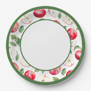 Assiettes En Carton Plaque en papier de l'Orchard Rouge botanique