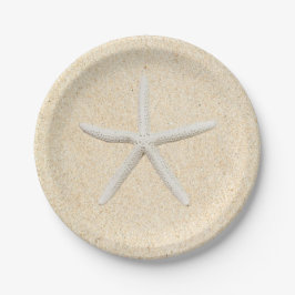 Assiettes En Carton Plaque en papier de mariage Starfish Beach