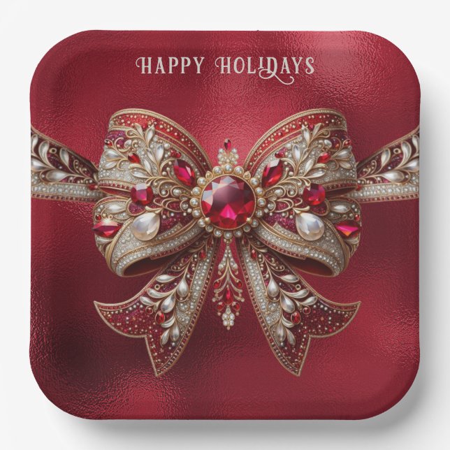 Assiettes En Carton Plaque en papier de Noël (Recto)