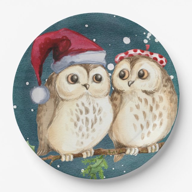 Assiettes En Carton Plaque en papier de Noël (Devant)