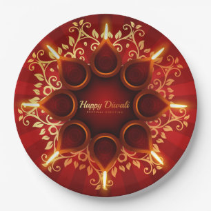 Assiettes En Carton Plaque en papier Diwali