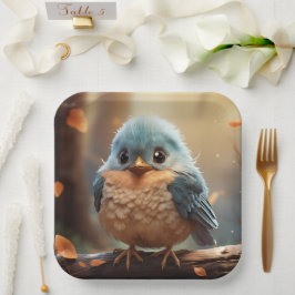 Assiettes En Carton Plaque en papier d'oiseau mignonne