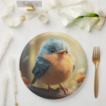 Plaque en papier d'oiseau mignonne