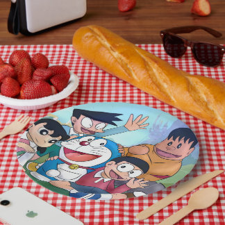 Assiettes En Carton Plaque en papier Doremon