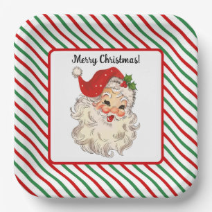 Assiettes En Carton Plaque en papier du Père Noël