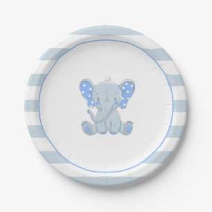 Assiettes En Carton Plaque en papier éléphant - Garçon