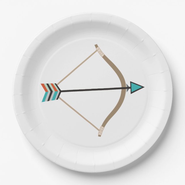 Assiettes En Carton Plaque en papier fléché (Devant)