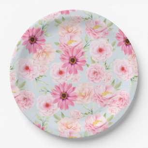 Assiettes En Carton Plaque en papier floral