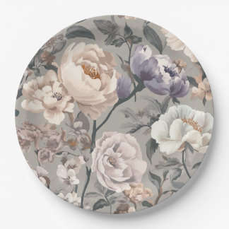Assiettes En Carton Plaque en papier floral