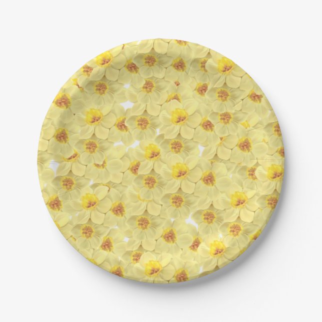 Assiettes En Carton Plaque en papier floral (Devant)