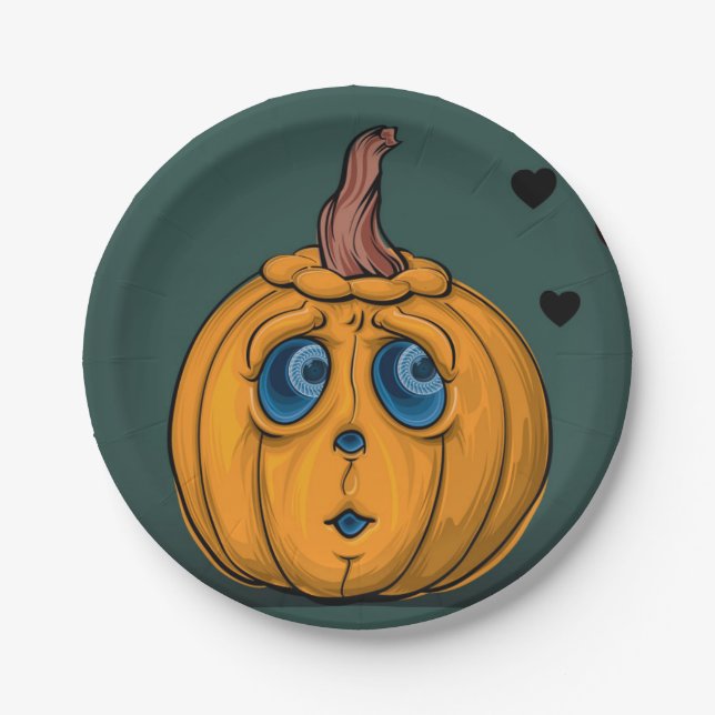 Assiettes En Carton Plaque en papier Halloween (Devant)