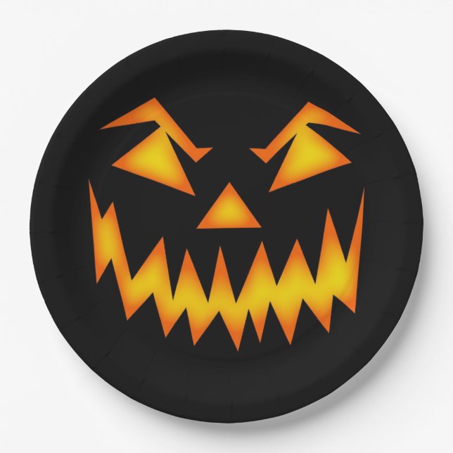 Assiettes En Carton Plaque en papier Halloween (Devant)