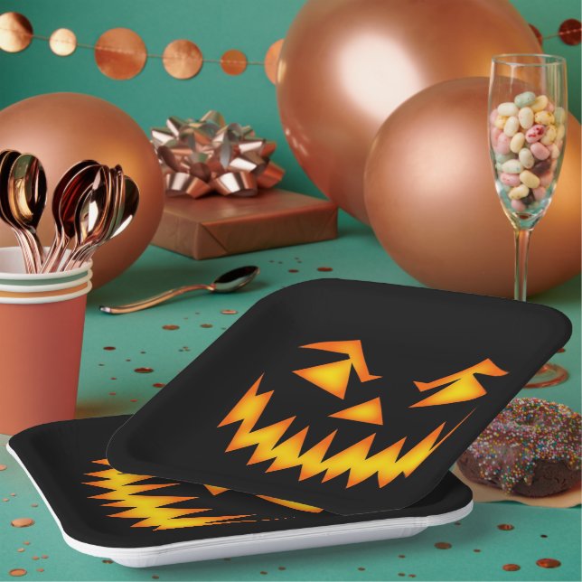 Assiettes En Carton Plaque en papier Halloween (Multi)