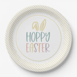 Assiettes En Carton Plaque en papier Hoppy Bunny Ears de Pâques