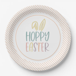 Assiettes En Carton Plaque en papier Hoppy Bunny Ears de Pâques