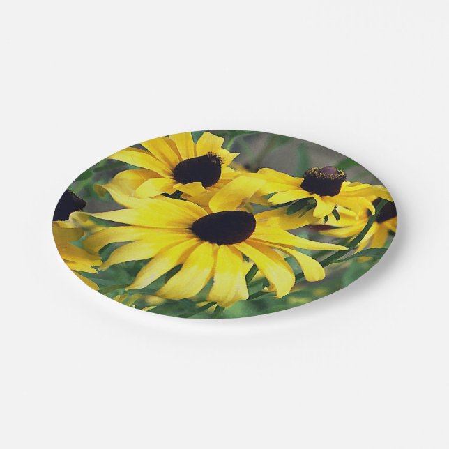 Assiettes En Carton Plaque en papier jaune (Angle)