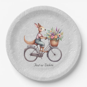 Assiettes En Carton Plaque en papier kangourou florale