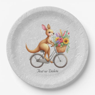 Assiettes En Carton Plaque en papier kangourou florale