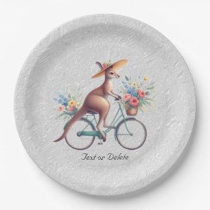 Assiettes En Carton Plaque en papier kangourou florale