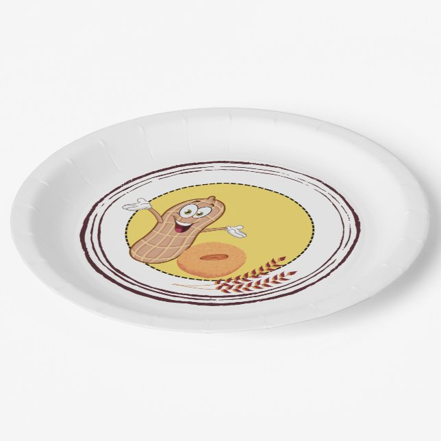 Assiettes En Carton Plaque en papier Lohri Peanut Gajak (Angle)
