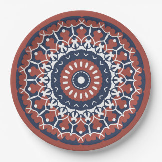 Assiettes En Carton Plaque en papier Mandala Design