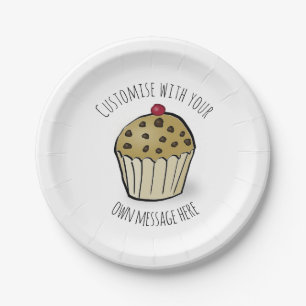 Assiettes En Carton Plaque en papier mini-muffin personnalisée