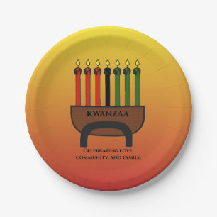 Assiettes En Carton Plaque en papier pour bougies Kwanzaa