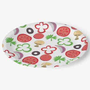 Assiettes En Carton Plaque en papier pour garnitures de la Pizza Party