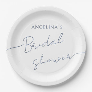 Assiettes En Carton Plaque en papier pour une douche nuptiale.
