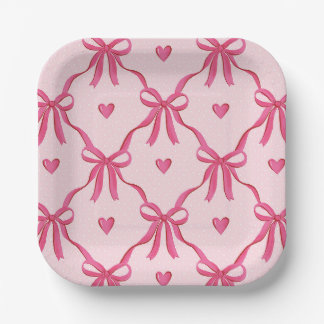 Assiettes En Carton Plaque en papier pour vaches roses douces