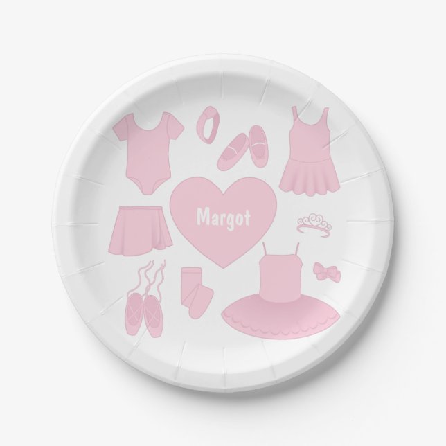 Assiettes En Carton Plaque en papier pour vêtements de ballet - Arrièr (Devant)