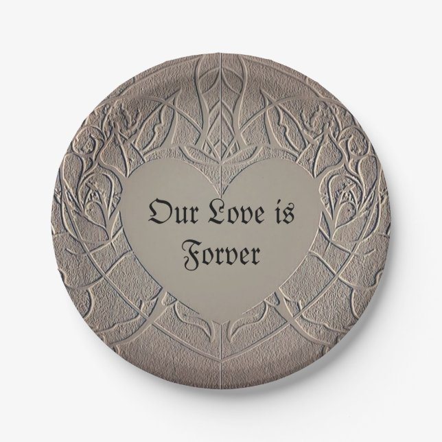 Assiettes En Carton Plaque en papier Rose Sandy (Devant)