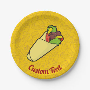 Assiettes En Carton Plaque en papier tortilla Sandwich