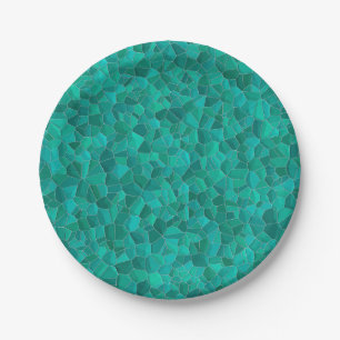 Assiettes En Carton Plaque en papier turquoise