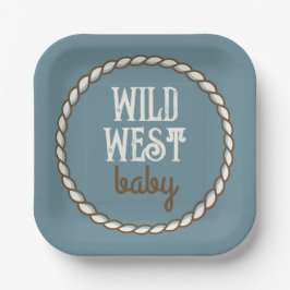 Assiettes En Carton Plaque en papier Wild West Baby