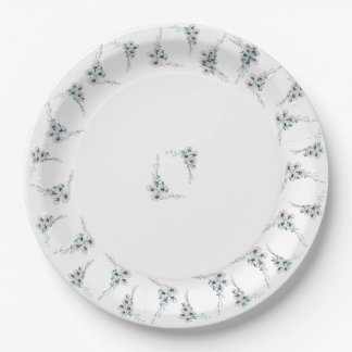 Assiettes En Carton Plaque florale