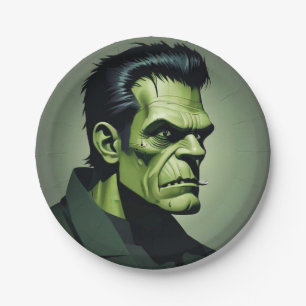 Assiettes En Carton plaque frankenstein